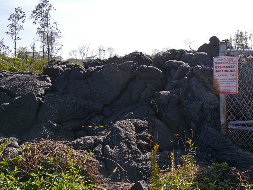 Recent Lava Flow at Pahoa, Hawaii