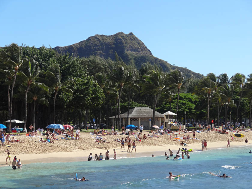 North End of Waikiki Beach and Diamond Head