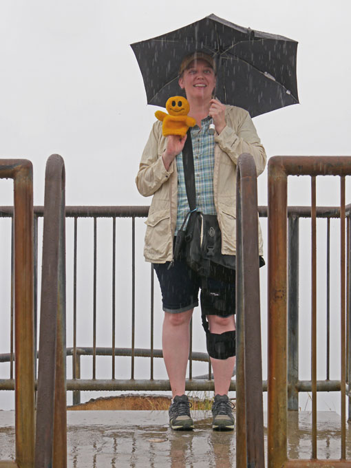 Becky & Mr. Happy at Top of Diamond Head Lookout