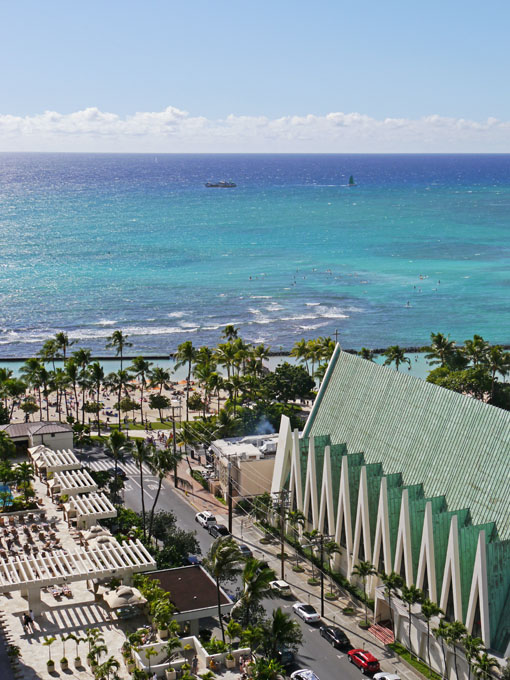 Pacific Ocean from Waikiki Beach Hotel