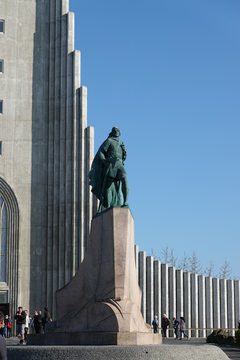 Leif Erikson Statue Outside of Hallgrimskirkja