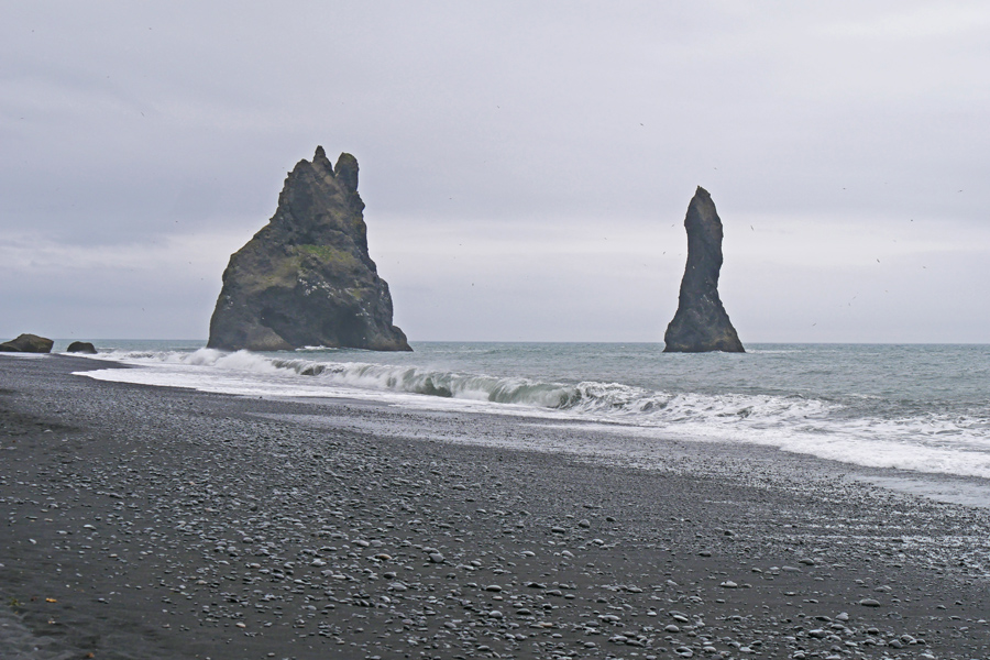 Off-shore Sea Stacks at Reynisfjara Black Sand Beach