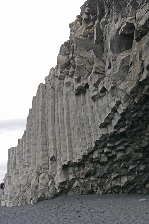 Close-up of Basalt Columns at Reynisfjara Black Sand Beach