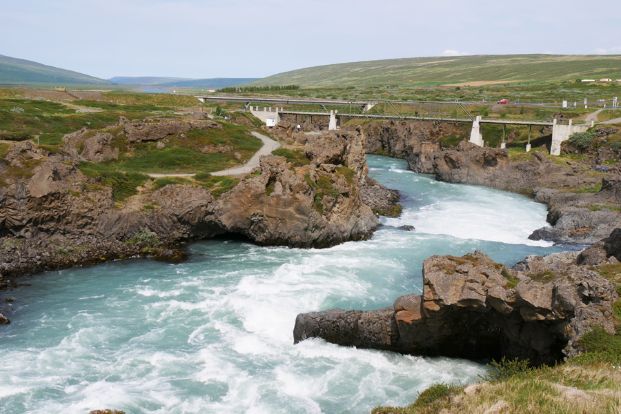 Outflow from Godafoss Waterfall