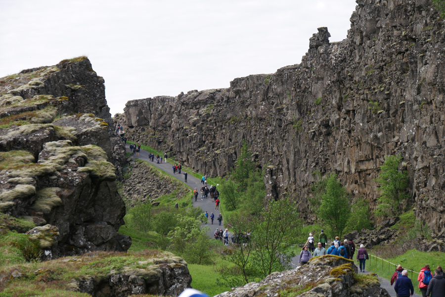 Tectonic Plate View Thingvellir National Park