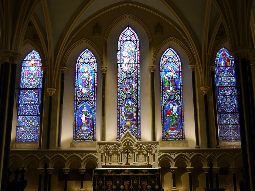 Altar and Stained Glass Windows, St. Patrick's Cathedral, Dublin