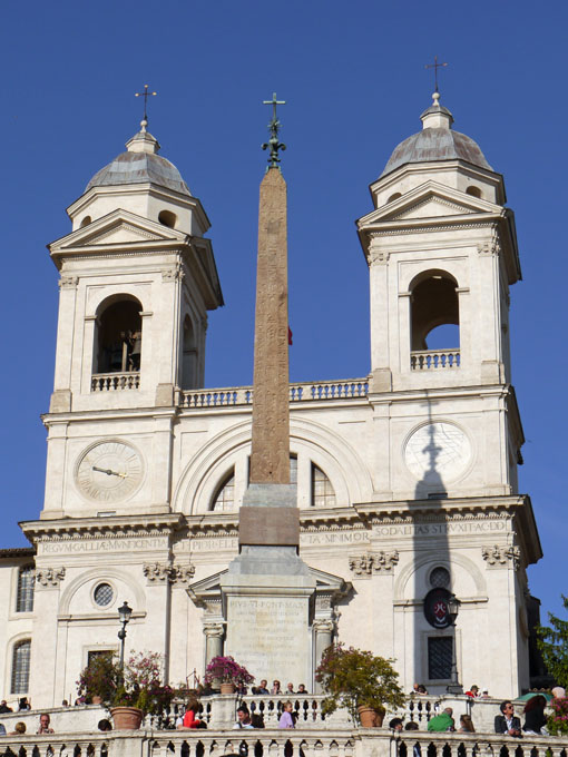 Egyptian Obelisk and Trinita del Monti from the Spanish Steps