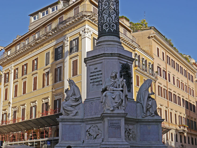 Base of the Colonna dell'Immacolata