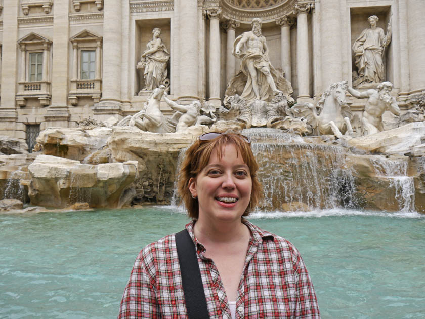 Becky at Trevi Fountain