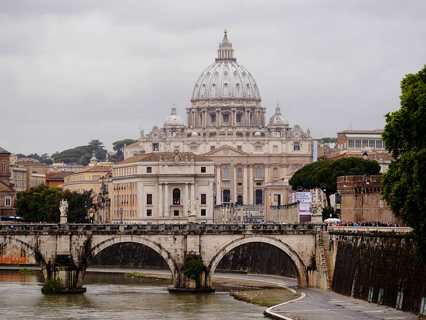 St. Peter's, Ponte Sant'Angelo and the Tiber River