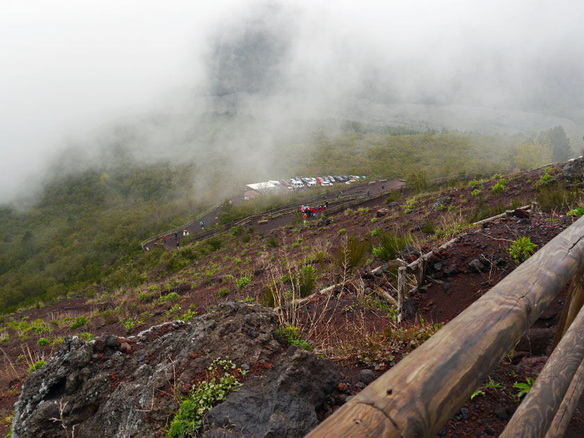 Looking Down on Trail to Rim of Mt. Vesuvius