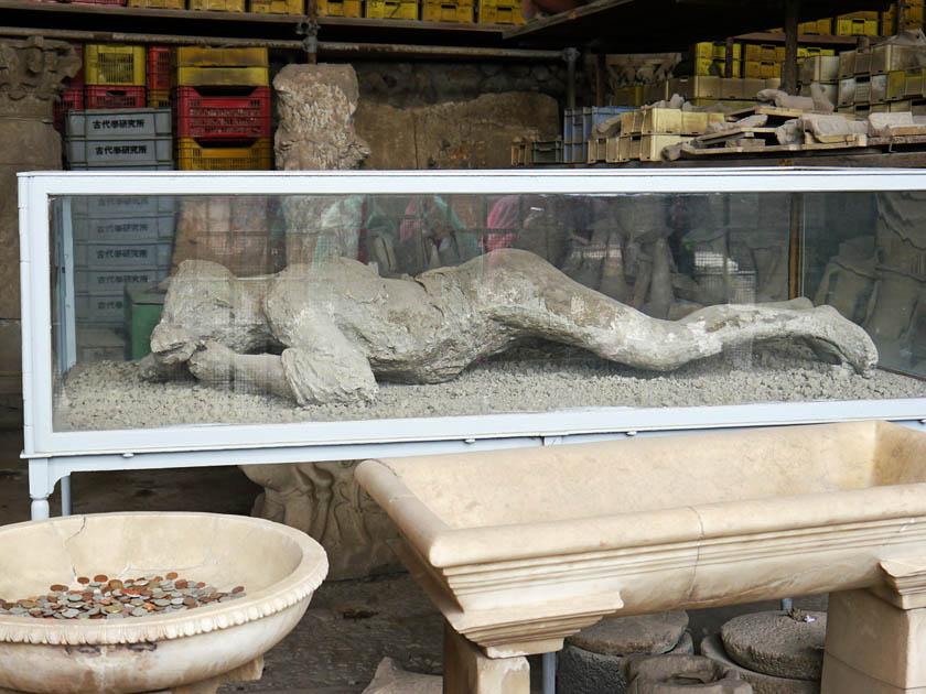 Cast of Preserved Body, Pompeii