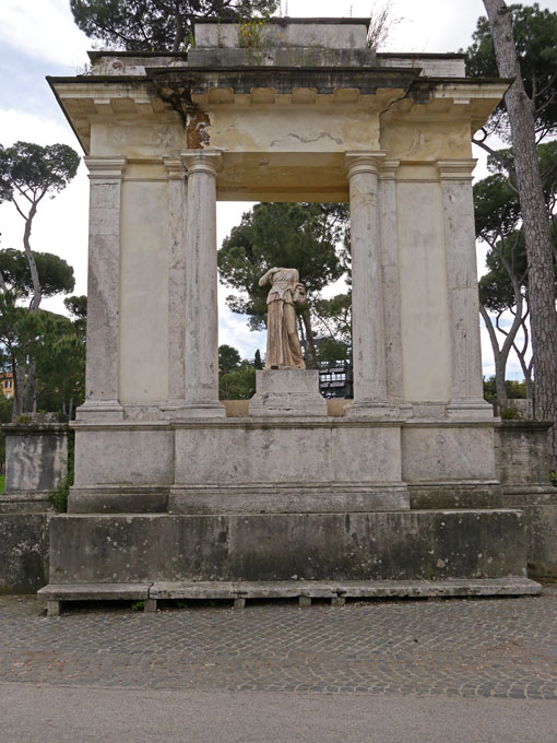 Muse Monument in Borghese Gardens