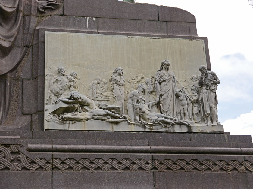 Carving on Statue of Umberto I in Borghese Gardens