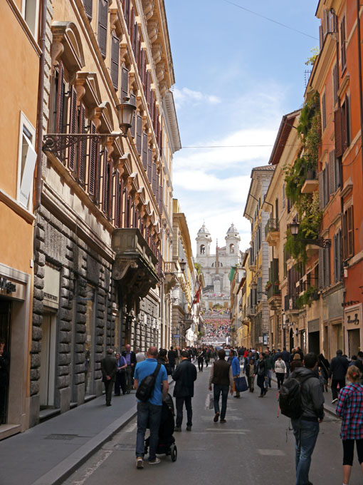 View of Spanish Steps Area from Via Condotti