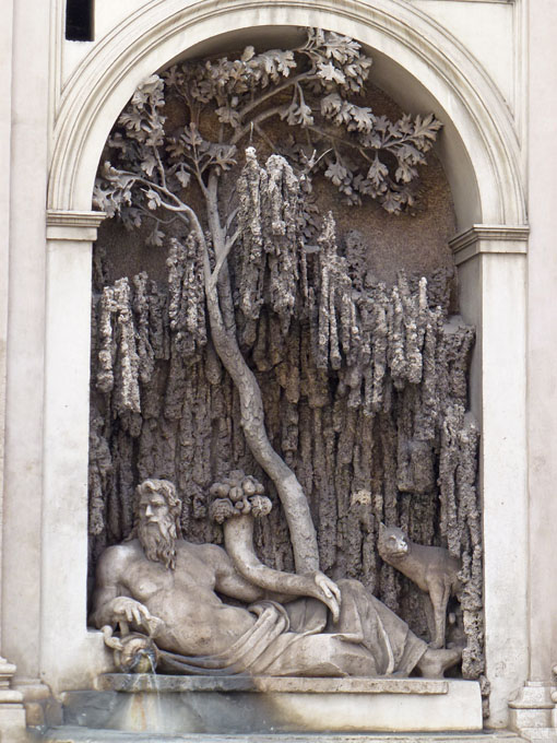 The River Tiber (Rome), One of the Fontana dei Quattro Fiumi