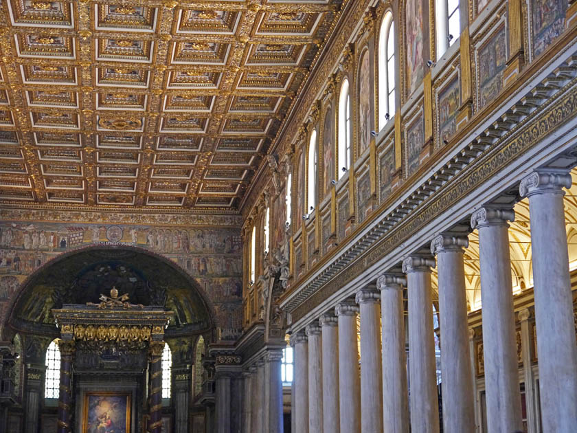 Santa Maria Maggiore Ceiling, High Altar and Columns