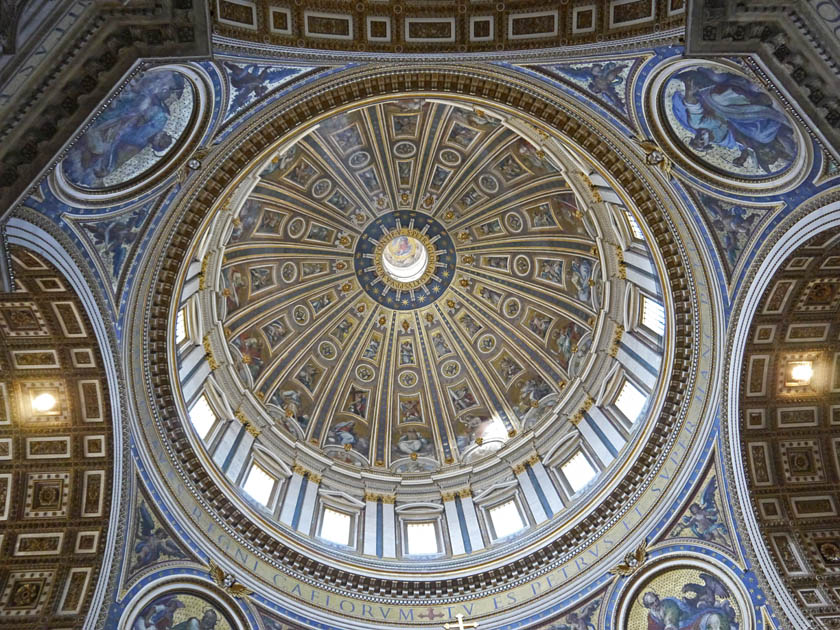 Inside View of the Dome of St. Peter's Basilica