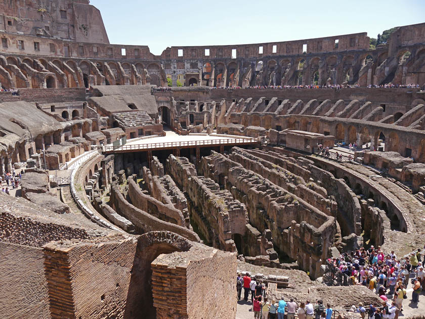 Interior of the Roman Colloseum Ruins