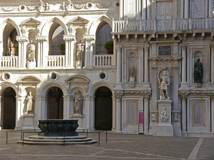 Doge's Palace Courtyard Facade Statues and Well Head