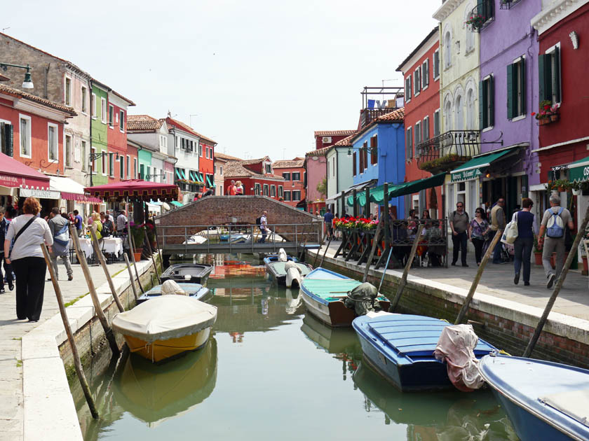 Main Canal and Shops, Island of Burano