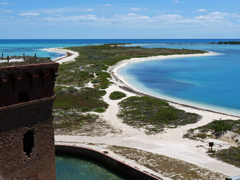 Dry Tortugas Beach from Fort Jefferson Parapet