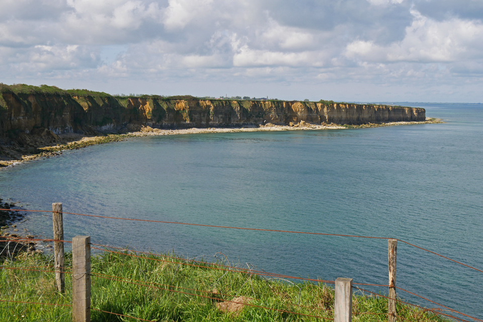 Cliffs and Utah Beach from Point du Hoc, Normandy