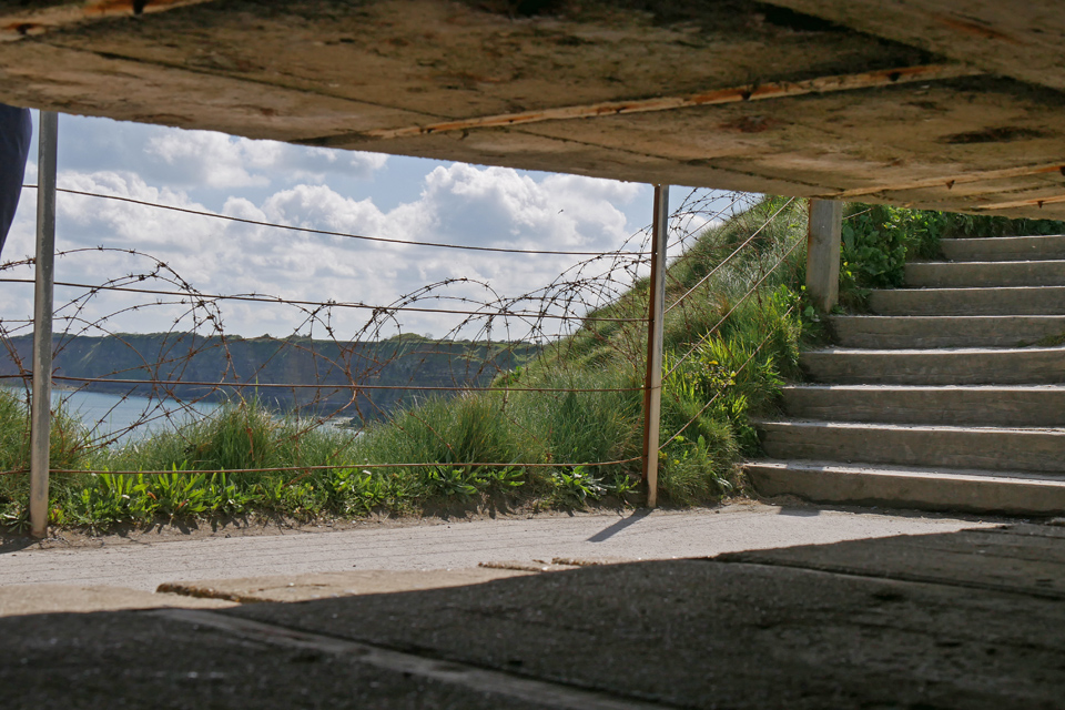 View from Inside Artillery Bunker at Point du Hoc, Normandy