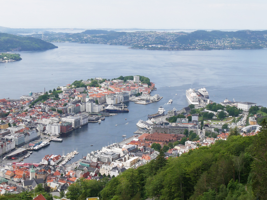 View of Bergen from Mount Fløyen