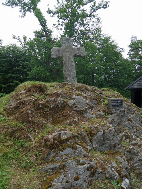 Stone Cross from Troja in Stola at Fantoft Stave Church