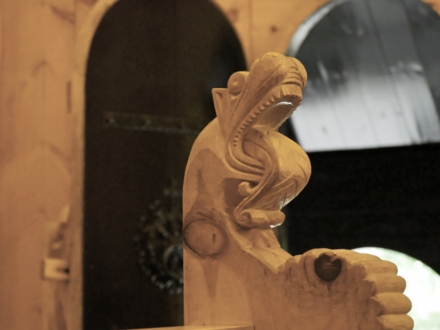 Pew Carving, Fantoft Stave Church, Bergen