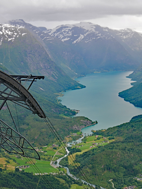 Loen Skylift Cable Car Tower at Top of Mount Hoven, Loen, Norway