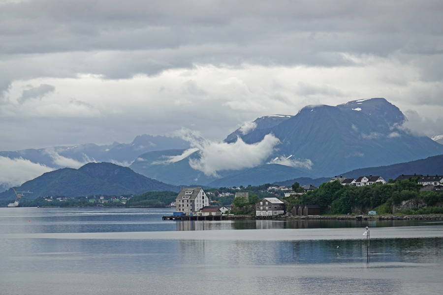 Cruising into Alesund, Norway