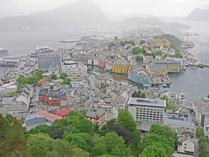 View of Alesund from Mt. Aksla