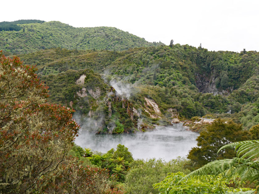 Echo Crater and Frying Pan Lake, Waimangu