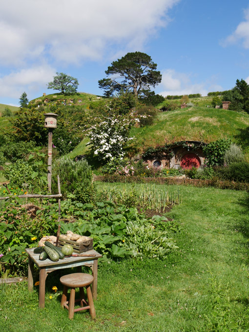 Hobbit Houses on Hill in the Shire