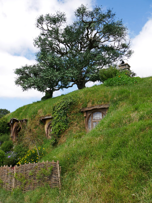 Hobbit Houses on Hill in the Shire