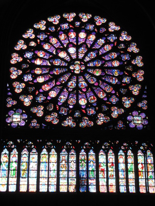 Interior View of Rose Window, Cathédrale Notre-Dame