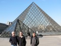 Rich, Adolf & Jim in front of Courtyard Pyramid, Musée du Louvre