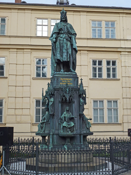 Statue of King Charles IV Near Charles Bridge