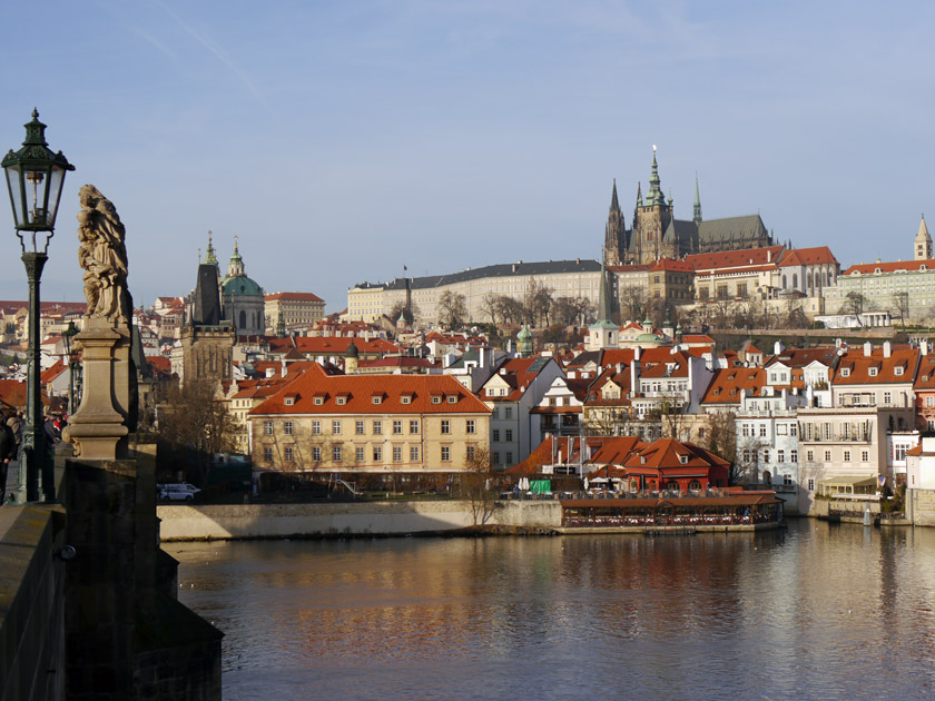 Prague Castle and St. Vitus Cathedral Viewed from Charles Bridge