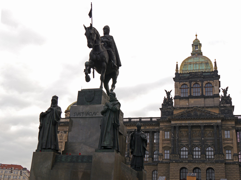 Statue of St. Wenceslas and National Museum, Wenceslas Square