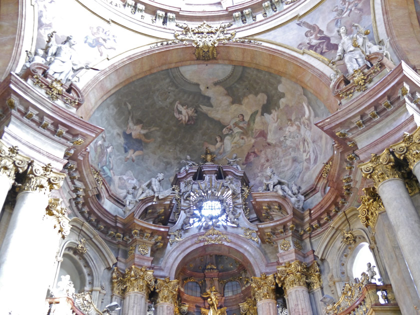 Ceiling Statues and Murals, Church of St. Nicholas (Malá Strana)