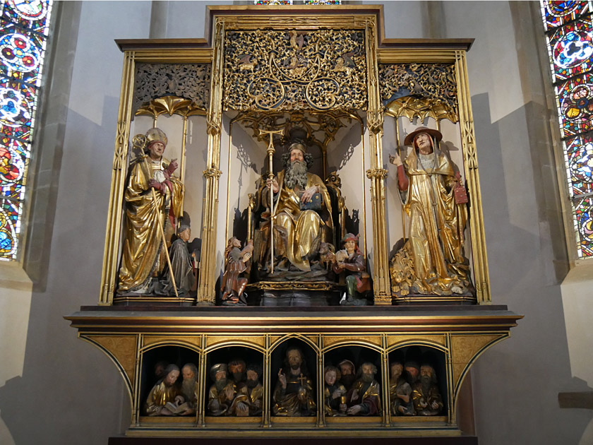 Isenheim Altarpiece Inner Sculptures, St. Augustine et al.