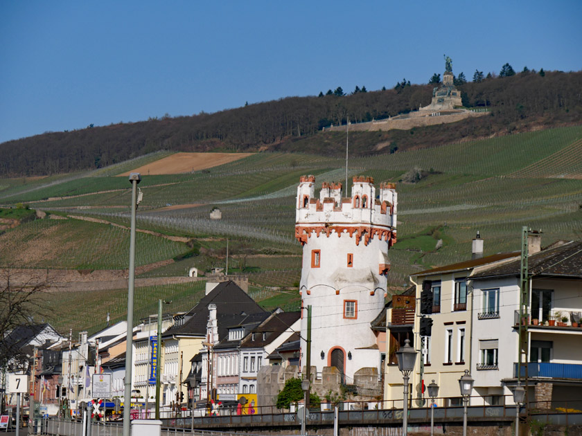 Rudesheim Main Street and Niederwald Monument