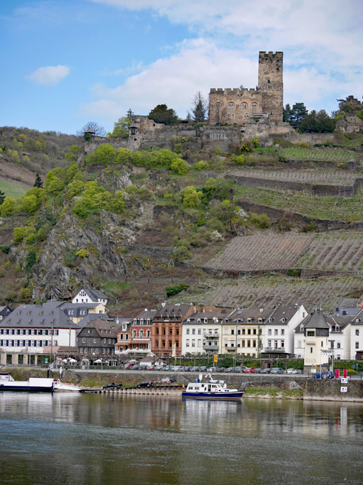 Waterfront and Gutenfels Castle - Kaub, Germany