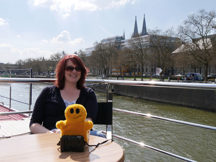 Becky and Mr. Happy Aboard MS Inspire at Cologne