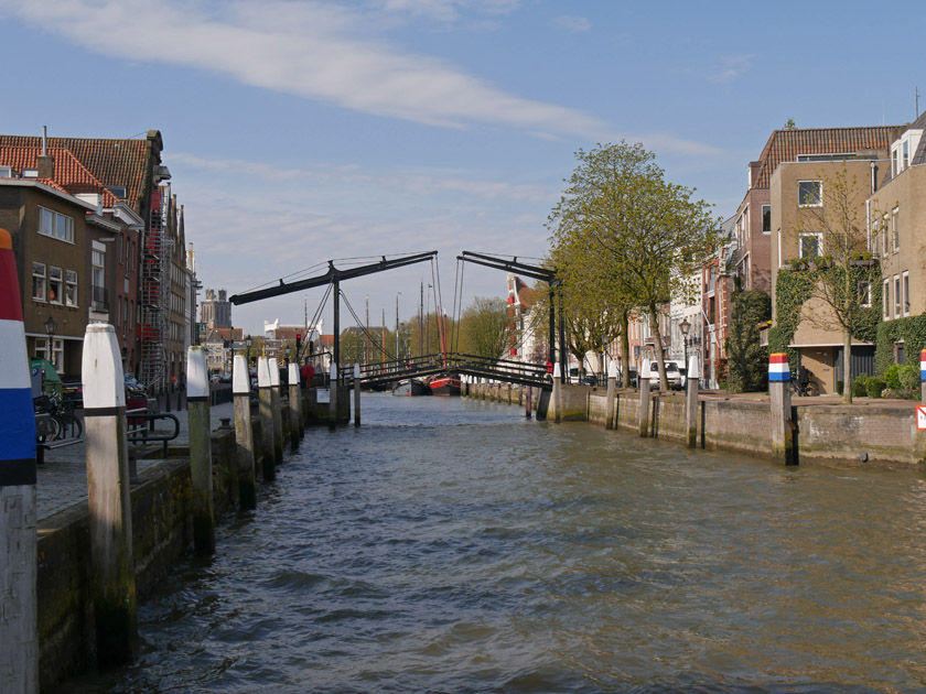 Dordrecht Canal and Bridge Scene