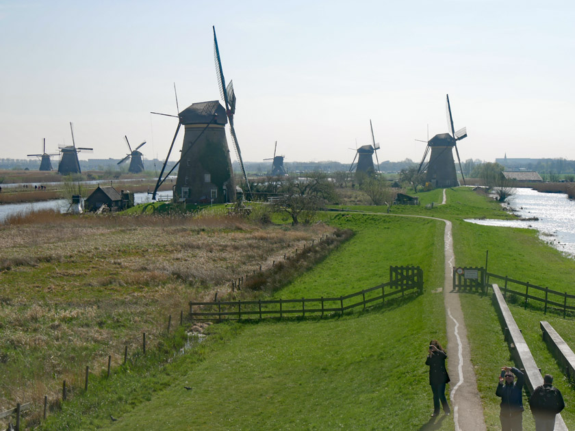 Village of Kinderdijk Canal and Windmills