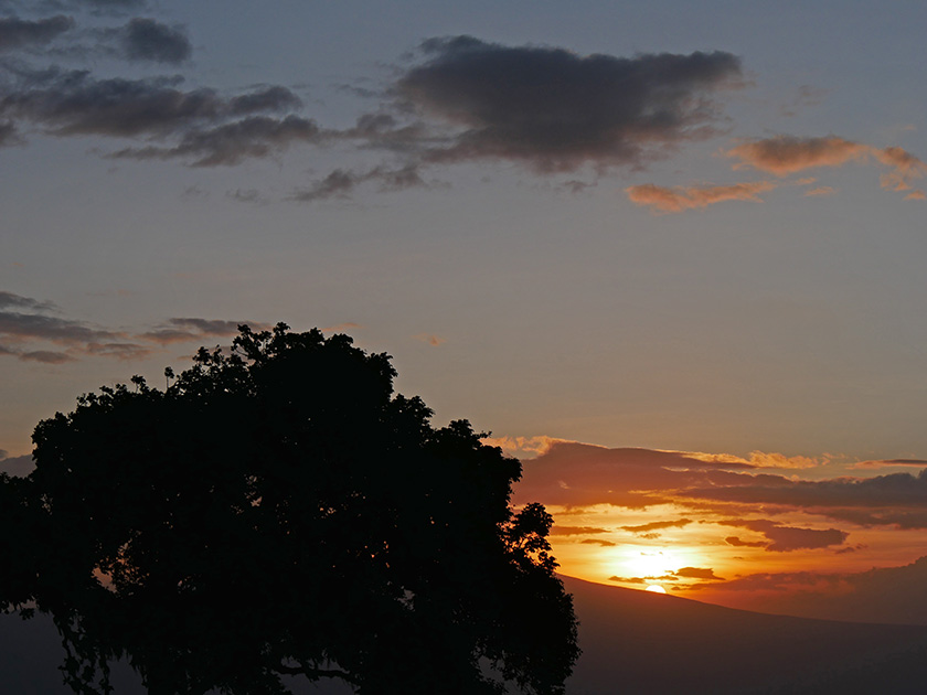 Sunset Over Ngorongoro Crater from Lodge